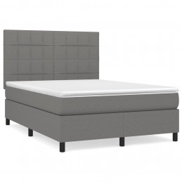 Acquista Giroletto a Molle con Materasso Grigio Scuro 140x190 cm Tessuto con riferimento GHV-3141770 della ditta 