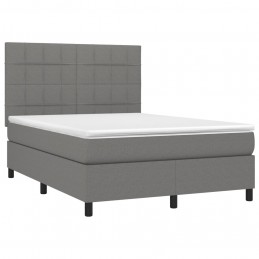 Acquista Giroletto a Molle con Materasso Grigio Scuro 140x190 cm Tessuto con riferimento GHV-3141770 della ditta 
