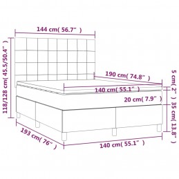 Acquista Giroletto a Molle con Materasso Grigio Scuro 140x190 cm Tessuto con riferimento GHV-3141770 della ditta 