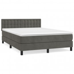 Acquista Giroletto a Molle con Materasso Grigio Scuro 140x200 cm Velluto con riferimento GHV-3141546 della ditta 