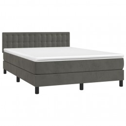 Acquista Giroletto a Molle con Materasso Grigio Scuro 140x200 cm Velluto con riferimento GHV-3141546 della ditta 