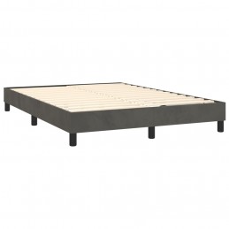 Acquista Giroletto a Molle con Materasso Grigio Scuro 140x200 cm Velluto con riferimento GHV-3141546 della ditta 