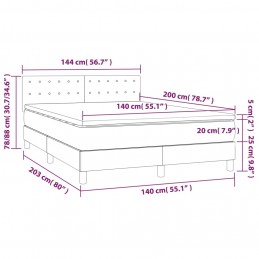 Acquista Giroletto a Molle con Materasso Grigio Scuro 140x200 cm Velluto con riferimento GHV-3141546 della ditta 