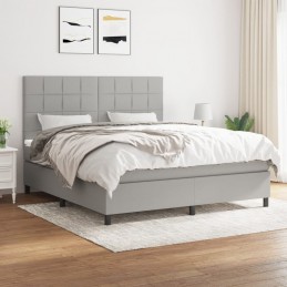 Acquista Giroletto a Molle con Materasso Grigio Chiaro180x200 cm Tessuto con riferimento GHV-3141793 della ditta 