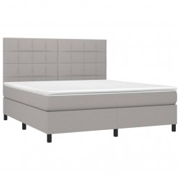 Acquista Giroletto a Molle con Materasso Grigio Chiaro180x200 cm Tessuto con riferimento GHV-3141793 della ditta 