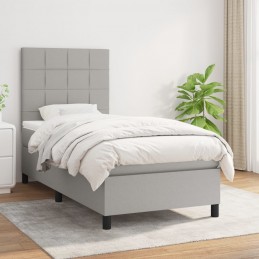 Acquista Giroletto a Molle con Materasso Grigio Chiaro 90x200 cm Tessuto con riferimento GHV-3141745 della ditta 