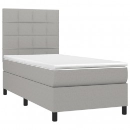 Acquista Giroletto a Molle con Materasso Grigio Chiaro 90x200 cm Tessuto con riferimento GHV-3141745 della ditta 