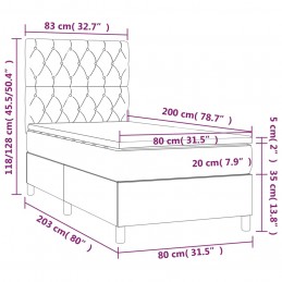 Acquista Giroletto a Molle con Materasso Nero 80x200 cm inTessuto con riferimento GHV-3141971 della ditta 