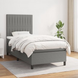 Acquista Giroletto a Molle con Materasso Grigio Scuro 90x200 cm Tessuto con riferimento GHV-3141906 della ditta 