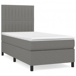 Acquista Giroletto a Molle con Materasso Grigio Scuro 90x200 cm Tessuto con riferimento GHV-3141906 della ditta 