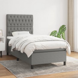 Acquista Giroletto a Molle con Materasso Grigio Scuro 90x200 cm Tessuto con riferimento GHV-3141986 della ditta 
