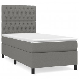 Acquista Giroletto a Molle con Materasso Grigio Scuro 90x200 cm Tessuto con riferimento GHV-3141986 della ditta 