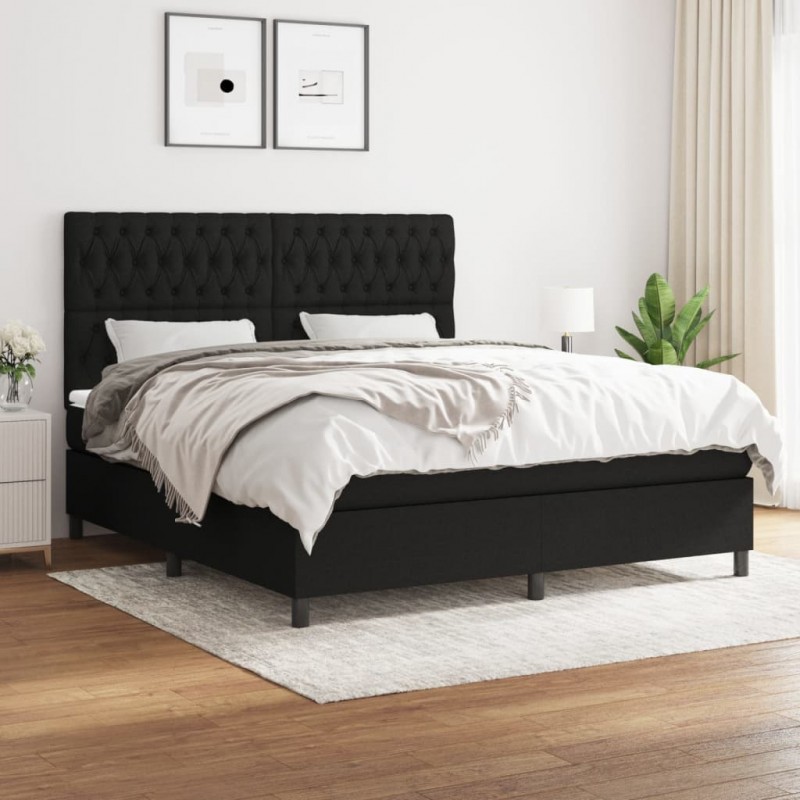 Acquista Giroletto a Molle con Materasso Nero 180x200 cm in Tessuto con riferimento GHV-3142035 della ditta 