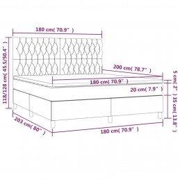 Acquista Giroletto a Molle con Materasso Nero 180x200 cm in Tessuto con riferimento GHV-3142035 della ditta 