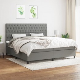 Acquista Giroletto a Molle con Materasso Grigio Scuro 200x200 cm Tessuto con riferimento GHV-3142042 della ditta 