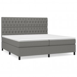 Acquista Giroletto a Molle con Materasso Grigio Scuro 200x200 cm Tessuto con riferimento GHV-3142042 della ditta 