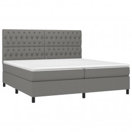 Acquista Giroletto a Molle con Materasso Grigio Scuro 200x200 cm Tessuto con riferimento GHV-3142042 della ditta 