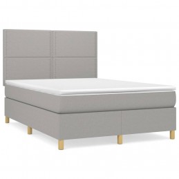 Acquista Giroletto a Molle con Materasso Grigio Chiaro 140x200cm Tessuto con riferimento GHV-3142257 della ditta 