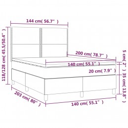 Acquista Giroletto a Molle con Materasso Grigio Chiaro 140x200cm Tessuto con riferimento GHV-3142257 della ditta 