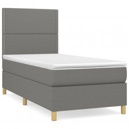 Acquista Giroletto a Molle con Materasso Grigio Scuro 100x200 cm Tessuto con riferimento GHV-3142234 della ditta 