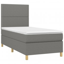 Acquista Giroletto a Molle con Materasso Grigio Scuro 100x200 cm Tessuto con riferimento GHV-3142234 della ditta 