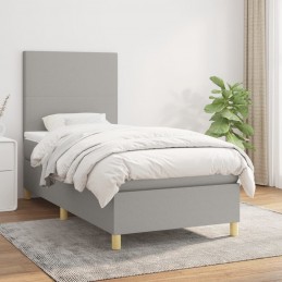 Acquista Giroletto a Molle con Materasso Grigio Chiaro100x200 cm Tessuto con riferimento GHV-3142153 della ditta 