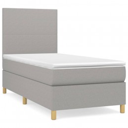 Acquista Giroletto a Molle con Materasso Grigio Chiaro100x200 cm Tessuto con riferimento GHV-3142153 della ditta 