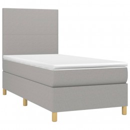 Acquista Giroletto a Molle con Materasso Grigio Chiaro100x200 cm Tessuto con riferimento GHV-3142153 della ditta 