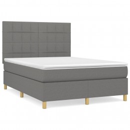 Acquista Giroletto a Molle con Materasso Grigio Scuro 140x200cm Tessuto con riferimento GHV-3142338 della ditta 