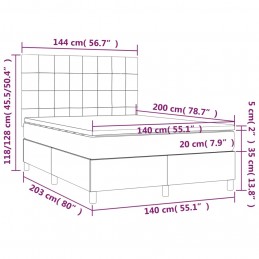 Acquista Giroletto a Molle con Materasso Grigio Scuro 140x200cm Tessuto con riferimento GHV-3142338 della ditta 