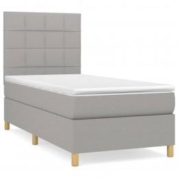 Acquista Giroletto a Molle con Materasso Grigio Chiaro 90x190 cm Tessuto con riferimento GHV-3142297 della ditta 