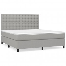 Acquista Giroletto a Molle con Materasso Grigio Chiaro180x200 cm Tessuto con riferimento GHV-3142113 della ditta 