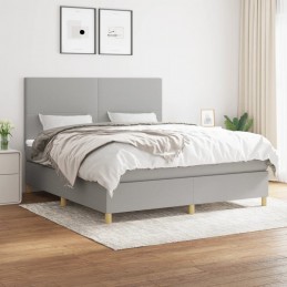 Acquista Giroletto a Molle con Materasso Grigio Chiaro180x200 cm Tessuto con riferimento GHV-3142193 della ditta 