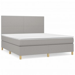 Acquista Giroletto a Molle con Materasso Grigio Chiaro180x200 cm Tessuto con riferimento GHV-3142193 della ditta 