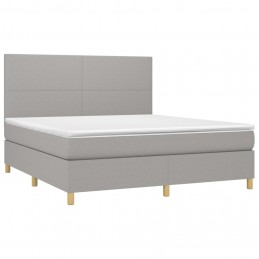 Acquista Giroletto a Molle con Materasso Grigio Chiaro180x200 cm Tessuto con riferimento GHV-3142193 della ditta 