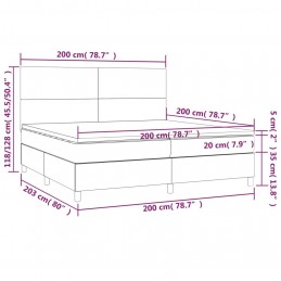 Acquista Giroletto a Molle con Materasso Grigio Chiaro 200x200cm Tessuto con riferimento GHV-3142201 della ditta 