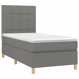 Acquista Giroletto a Molle con Materasso Grigio Scuro 90x200 cm Tessuto con riferimento GHV-3142306 della ditta 