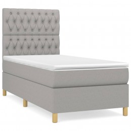 Acquista Giroletto a Molle con Materasso Grigio Chiaro100x200 cm Tessuto con riferimento GHV-3142553 della ditta 