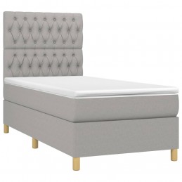 Acquista Giroletto a Molle con Materasso Grigio Chiaro100x200 cm Tessuto con riferimento GHV-3142553 della ditta 
