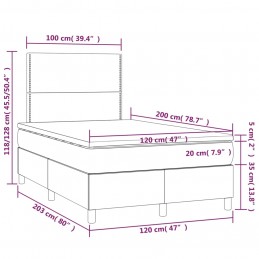 Acquista Giroletto a Molle con Materasso Grigio Chiaro 120x200cm Tessuto con riferimento GHV-3142241 della ditta 