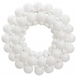 Acquista Ghirlanda di Natale Bianca 45 cm in Polistirene con riferimento GHV-356126 della ditta 