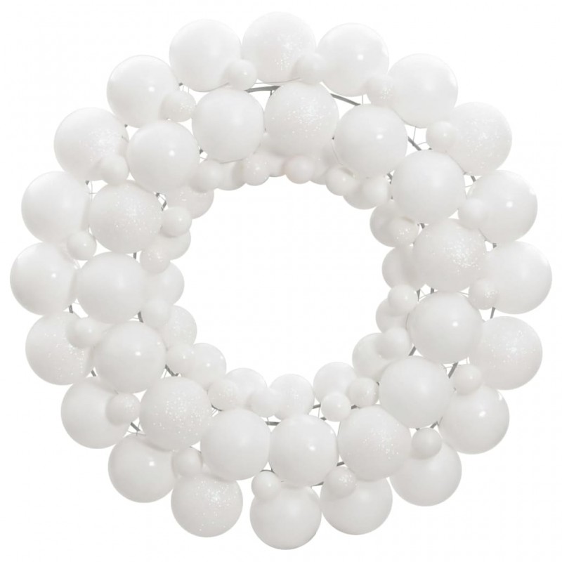 Acquista Ghirlanda di Natale Bianca 45 cm in Polistirene con riferimento GHV-356126 della ditta 