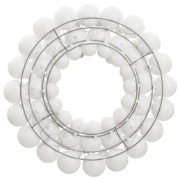 Acquista Ghirlanda di Natale Bianca 45 cm in Polistirene con riferimento GHV-356126 della ditta 