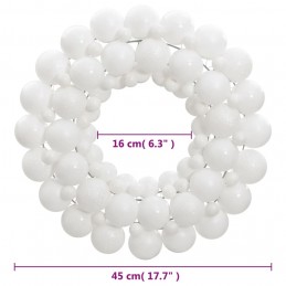 Acquista Ghirlanda di Natale Bianca 45 cm in Polistirene con riferimento GHV-356126 della ditta 