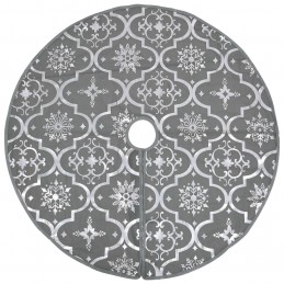 Acquista Gonna Albero Natale Raffinata con Calza Grigia in Tessuto 90 cm con riferimento GHV-330281 della ditta 