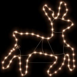Acquista Figura Renna Natalizia con 72 LED Bianco Caldo 57x55x4,5 cm con riferimento GHV-343296 della ditta 