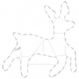 Acquista Figura Renna Natalizia con 72 LED Bianco Caldo 57x55x4,5 cm con riferimento GHV-343296 della ditta 