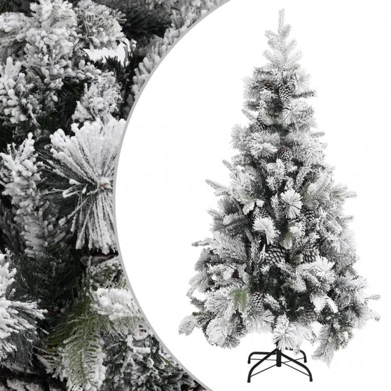 Acquista Albero di Natale con Neve Floccata e Pigne 225 cm PVC e PE con riferimento GHV-340532 della ditta 