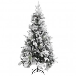 Acquista Albero di Natale con Neve Floccata e Pigne 225 cm PVC e PE con riferimento GHV-340532 della ditta 