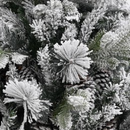 Acquista Albero di Natale con Neve Floccata e Pigne 225 cm PVC e PE con riferimento GHV-340532 della ditta 